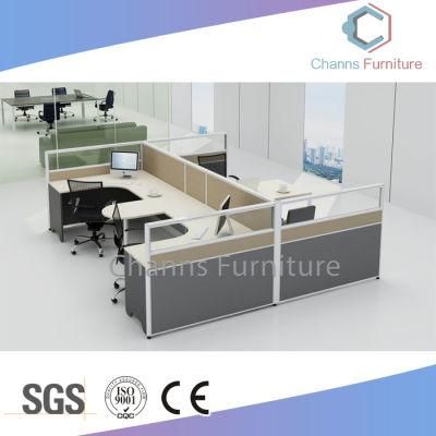Group Furniture Four Seats Office Cubicle with Coffee Table (CAS-W41215)