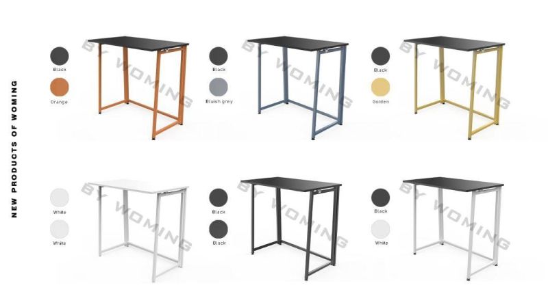 Simple Design of Metal Collapsible Desk Computer Desk