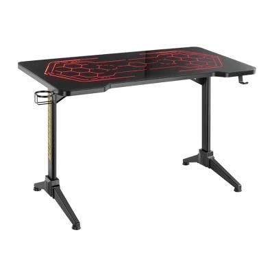 Black Color Gaming Table PC Computer Gaming Desk for Gamer with RGB Lighting