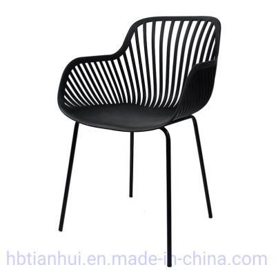 Office Plastic Mesh Chair Dining Room PP Seat Plastic Dining Chairs