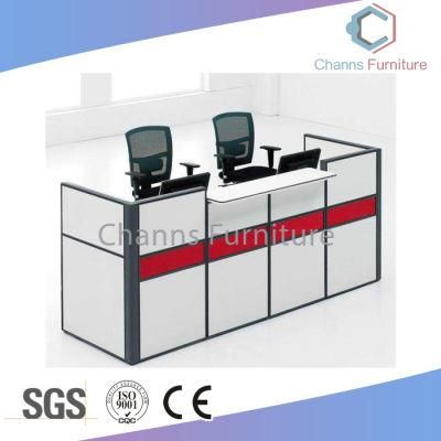 China Office Furniture Wooden Front Table Straight Shape Reception Desk (CAS-RD31403)