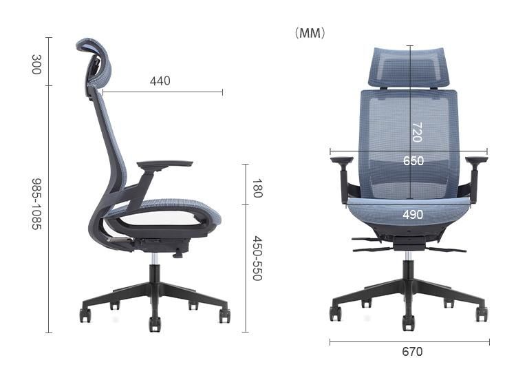 Foshan Office Chairs Professional Manufacture Economic Mesh High Back Office Work Armrest Office Chairs