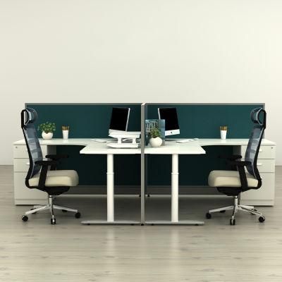 Fashion Style Open Area T Shape Design Office Partition for 2 People Workstation