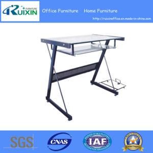 2017 Glass Office Desks with CPU Stand (RX-8508)