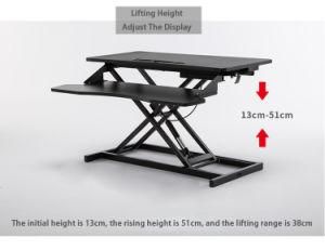 Fits Dual Monitors Sit-Stand up Desktop Workstation Gas Spring Desk Converter