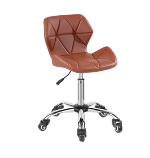 PU Cross Back Plastic and Metal Chairs