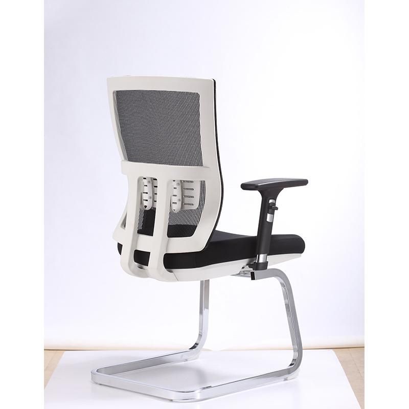 Cheapest White Comfortable Office Visitor Meeting Chair Without Wheels