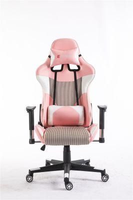 Black Pink Revolving Gaming Chair for Young Girl