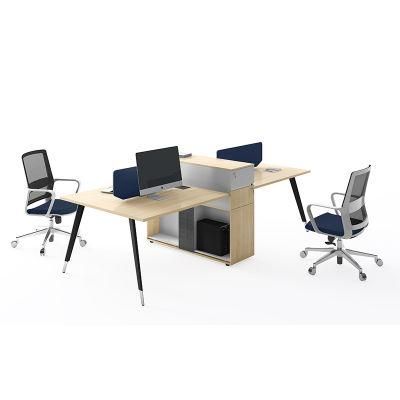 Fashion Simple Office Furniture Desks Four Seat Office Workstation