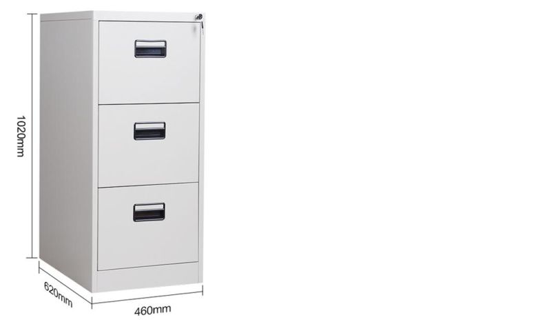 Steel Office Storage Units 3 Drawer Filing Cabinet