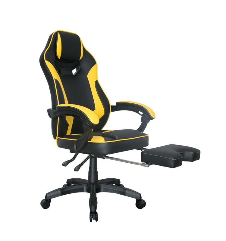 (JAWWAD) Comfortable Ergonomic Racing Chair with Footrest