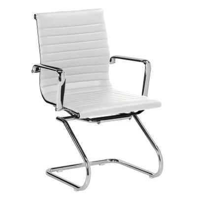 Fixed Height Arm with PU Padding Cantilever Chromed Frame PU Upholstery for Seat and Back Visitor Chair