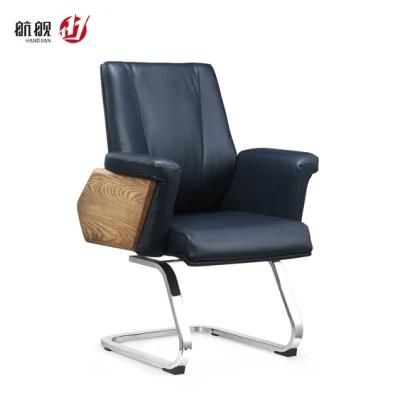 Leather Office Conference Meeting Visitor Chairs Without Wheels Office Furniture