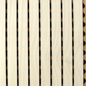 Customized Veneer Finished Grooved Soundproof Office Building Wooden Acoustic Panel