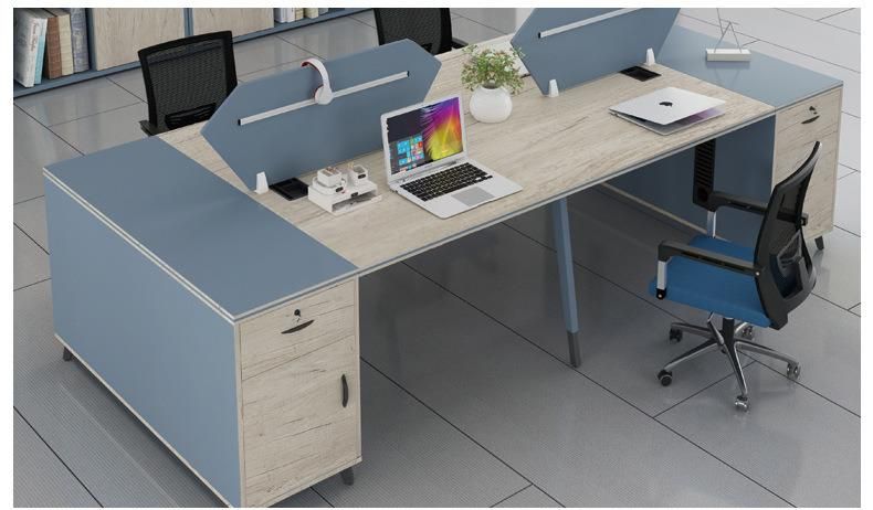 Chinese Modern Furniture Office 4 Person Modular Workstation Staff Desk Wholesale