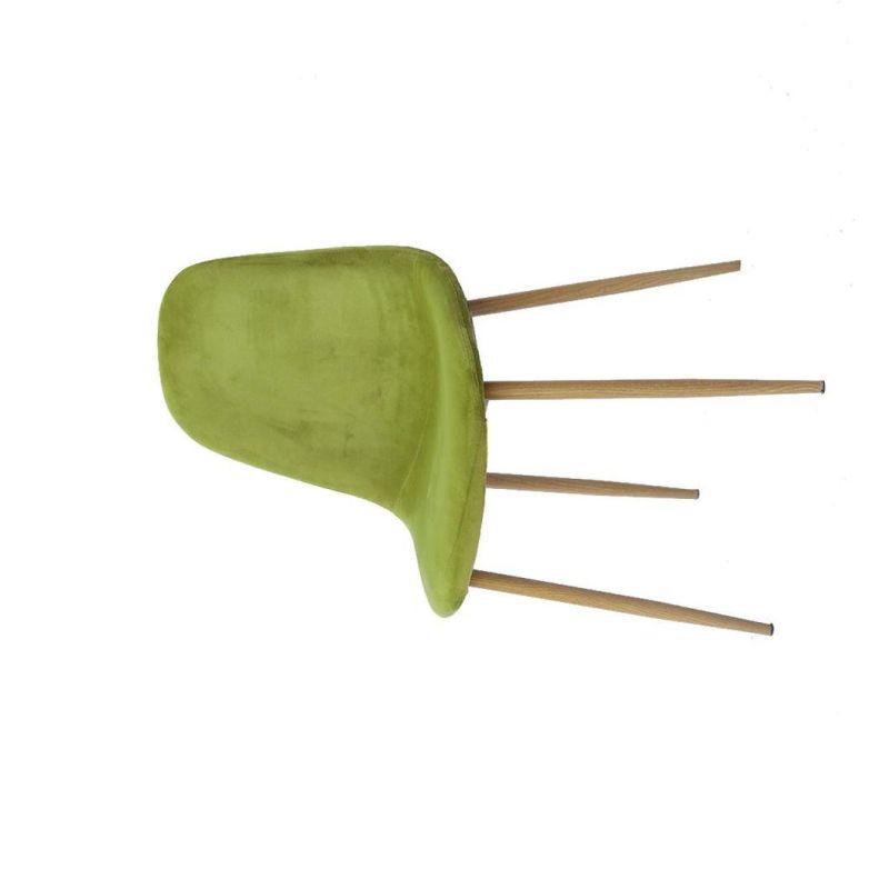 Chairs Green PP Plastic Wood Chairs for Dining Room