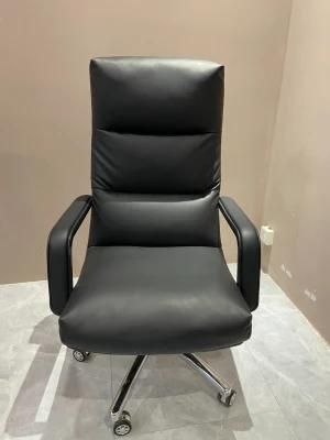 Office Furniture Synthetic Vinyl PU Leather High Back Swivel Staff Boss Executive Modern Office Chairs