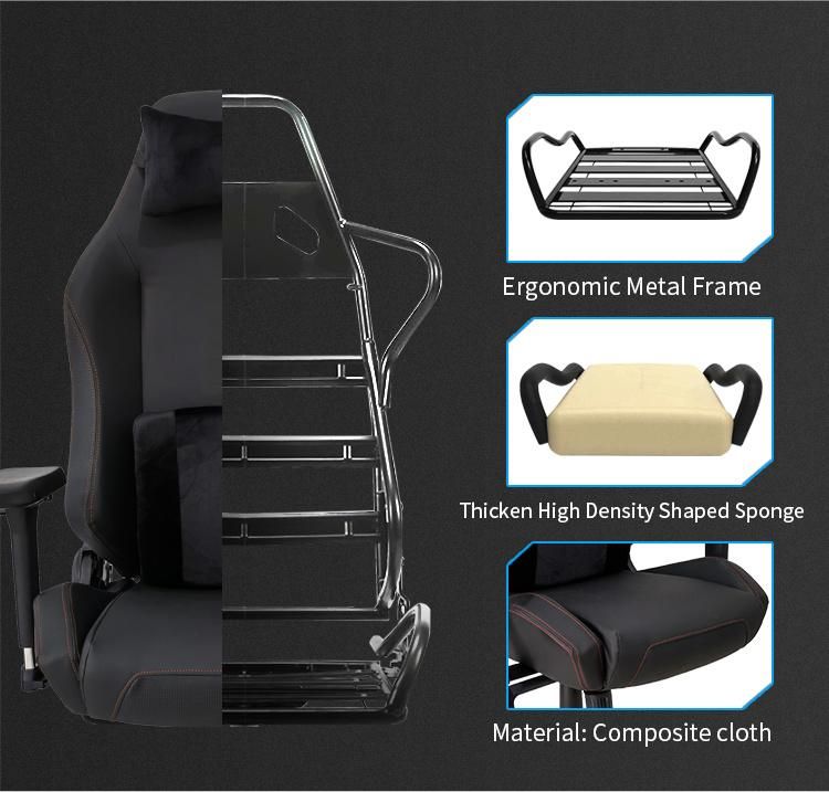 High Quality Black Fabric Swicel Gaming Chair