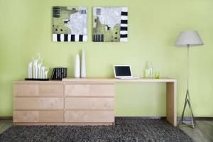 Modern Wooden Veneer Laminated Stretchable Office Desk (N704-ST)
