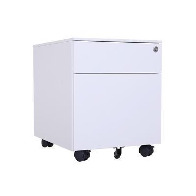 Office Storage Metal Two Drawer Cabinet Mobile Pedestal