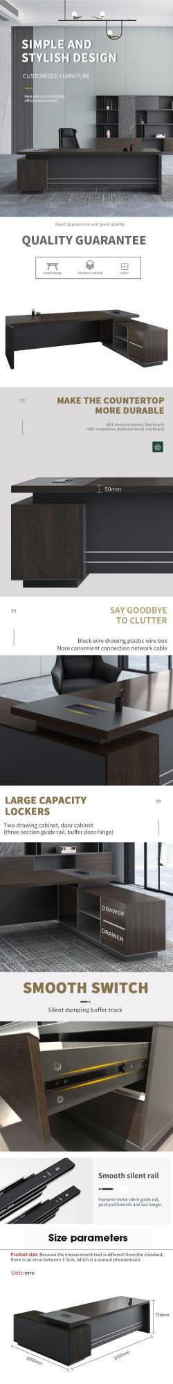 China Study Laptop Wooden Executive Office Furniture Desk Office Table