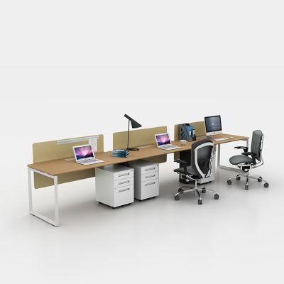 High End Contemporary Model Color Optional Melamine Finished and Chipboard 3 Person Workstation Modular Office Desk for Staff Space