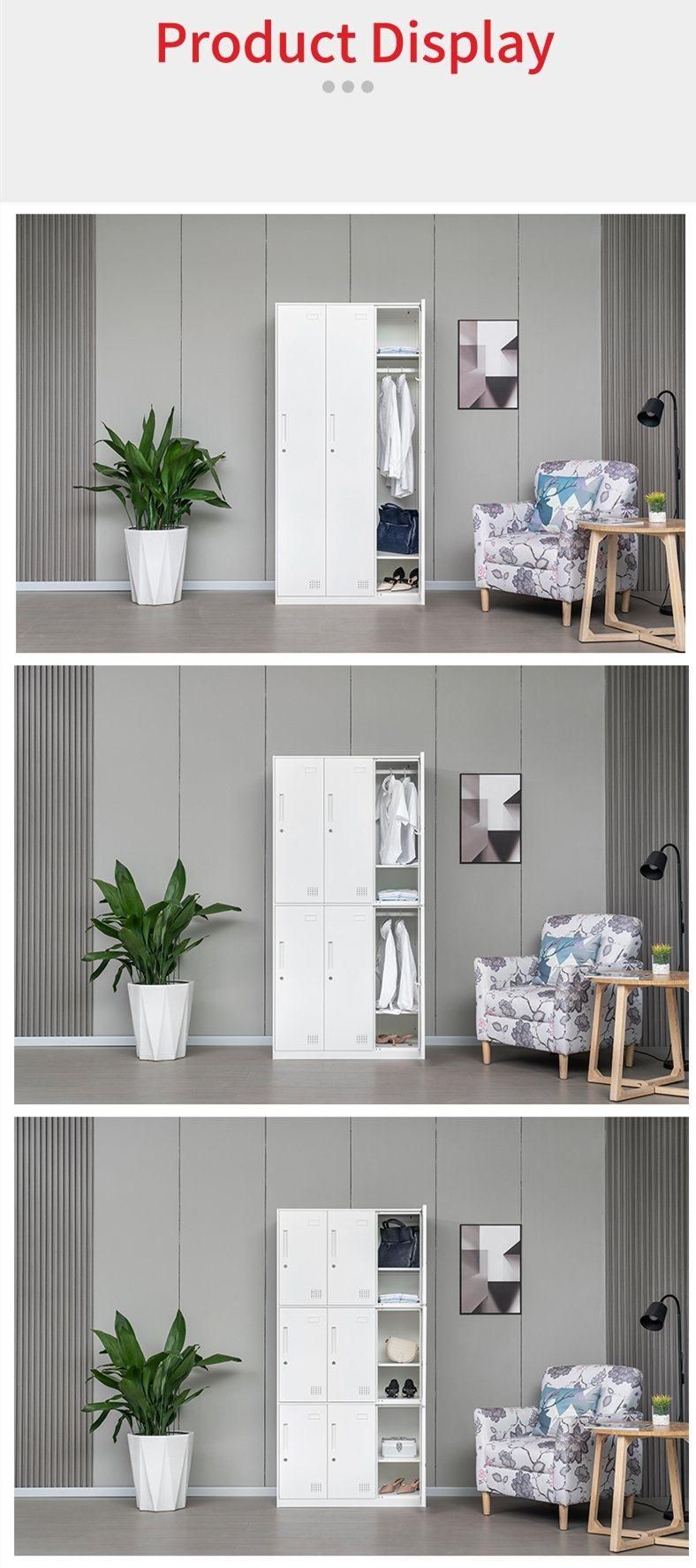 Multi-Functional 3 Door Metal Locker Cupboard