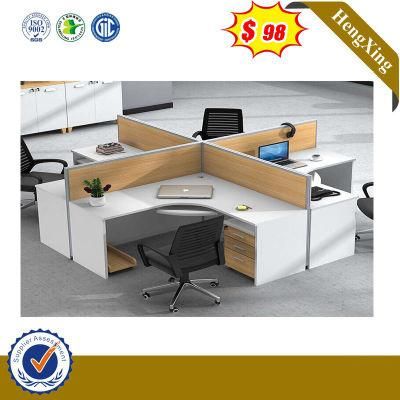 Modern Design 4 Person Push-Able Ergonomic Poster Laminated Office (HX-D9050)