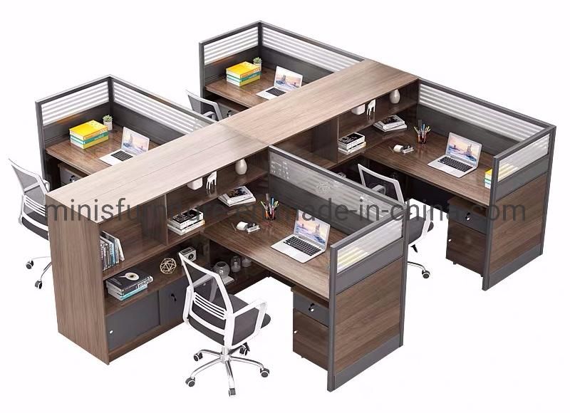 (M-WS238) Commercial Furniture Modern 3, 4 People Office Workstation Desk/Modular/Cubicle/Call Center