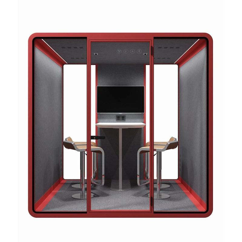 Movable 4~6 Persons Acoustic Meeting Booth for Office