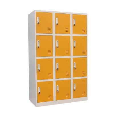 Hight Quality 12 Doors Colorful Metal Wardrobe Storage Cabinet for School Office Clothes Store
