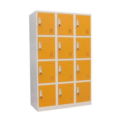 Hight Quality 12 Doors Colorful Metal Wardrobe Storage Cabinet for School Office Clothes Store