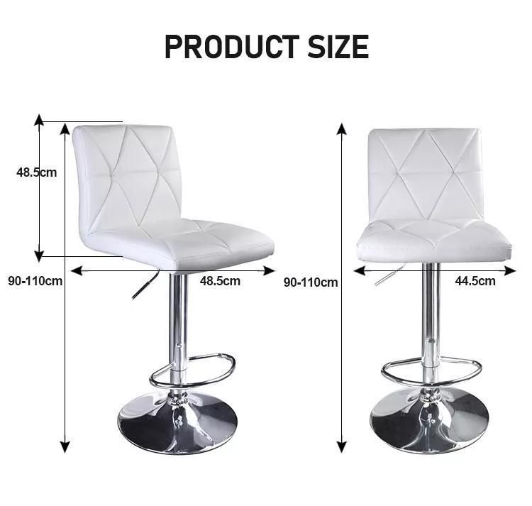 Black High Swivel Back Bar Chair for Hotel