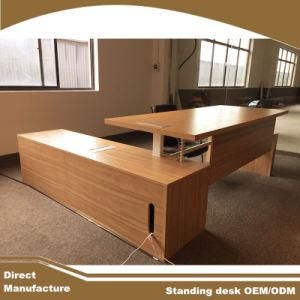 Ergonomic Height Adjustable Standing Desk Executive Desk with Storage Cabinet