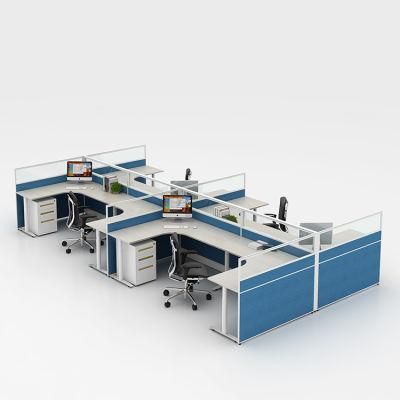 Aluminium Partition 8 Person Small Workstation for Call Centers