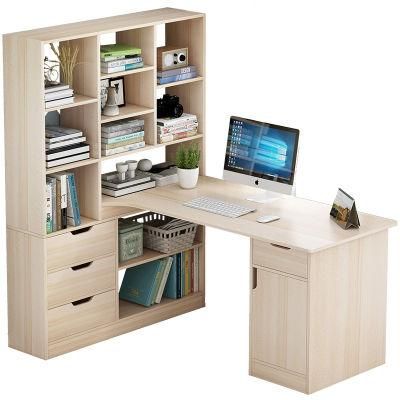 Home Bookcase and Desk Integrated Corner Writing Desk 0148