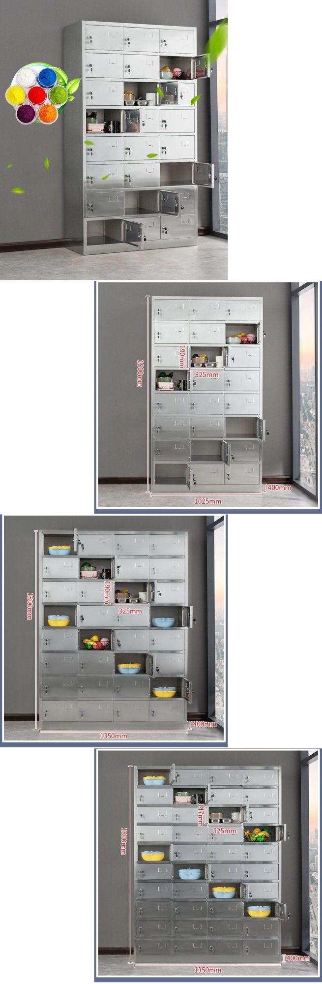 Stainless Steel Locker for GMP Standard Cleanroom/Hospital