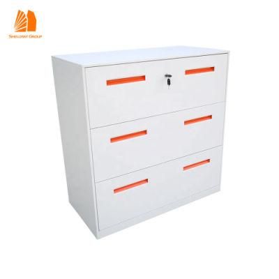 Modern Furniture Storage Metal Lateral 3 Drawers Cabinet