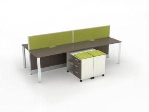 Small Simple Style Modern Office 4 Person Workstation Furniture