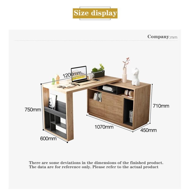 Modern Wooden L Shape MFC MDF Manager Simple Office Furniture Study Table Executive Computer Boss Office Desk