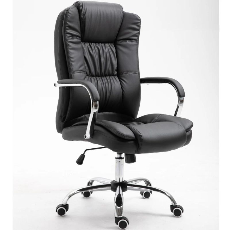 White PU Leather High Back Office Chair