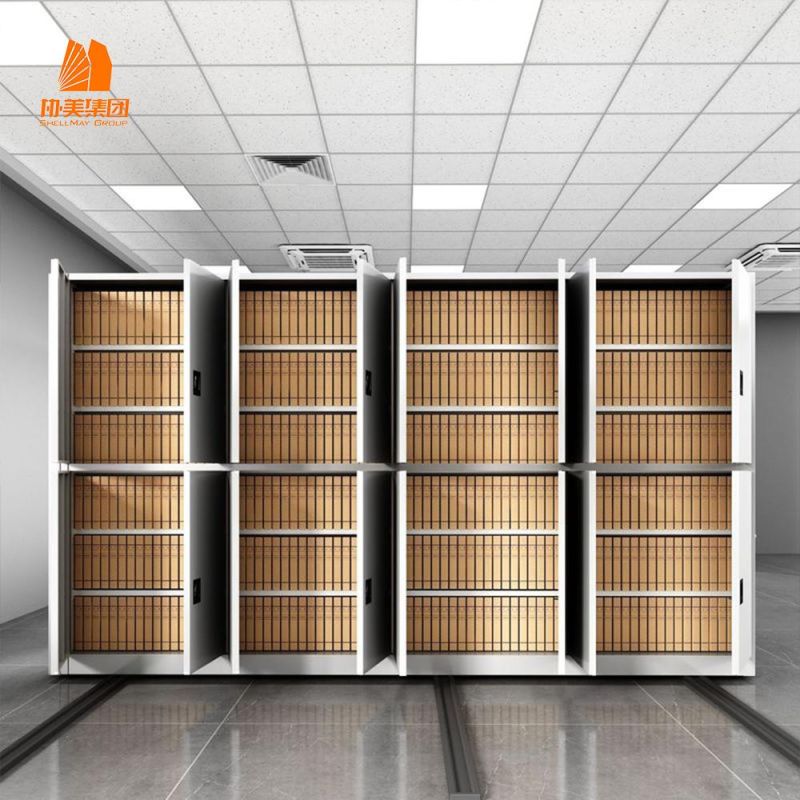 Archive Room, Library Movable File Rack, Modern Steel Furniture.