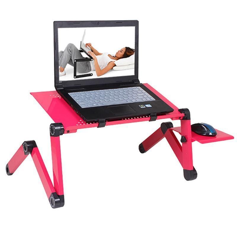 Portable Adjustable Aluminum Laptop Desk Stand Table Vented Notebook