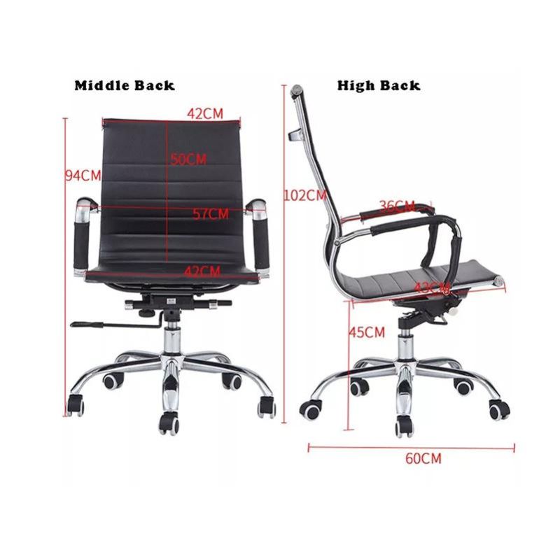 Ergonomic PU Leather Office Chair Comfortable Cushion Swivel Lift Chair