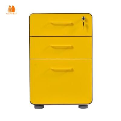 Modern Convenient Multi-Functional 3 Drawer Mobile Pedestal