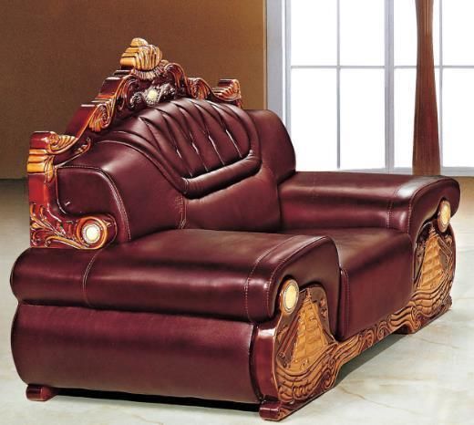 European Style 1+2+4 Genuine Leather Office Sofa Designs for Waiting Room