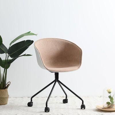 Factory Upholstered Fabric Seat Rolling Swivel Office Furniture Chair