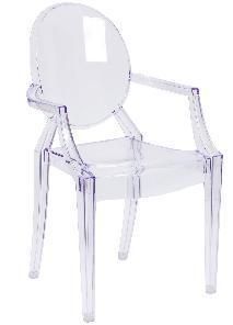 Hotel Cheap Plastic Chair Luxury Ghost Chair with Arms