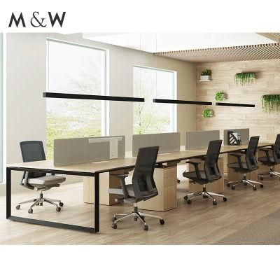 Factory Price Modern Manufacturer Furniture Frame Foshan Small Office 8 Person Workstation Office Desk