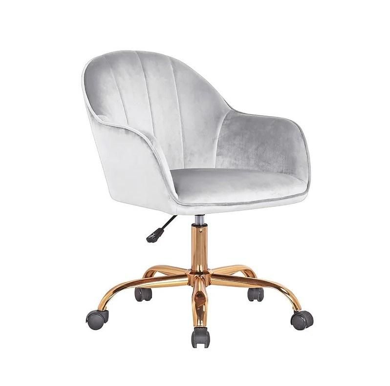 Velvet Fabric Rotation 360 Degrees Swivel Office Chair